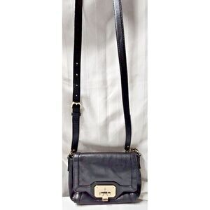Cole Haan MARISA crossbody black vintage Valise‎ pebble leather small
